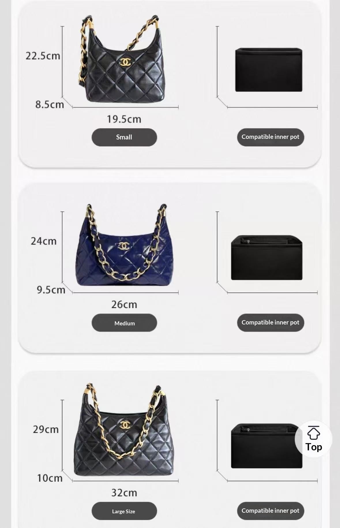 24A Hobo Shoulder Bag Liner